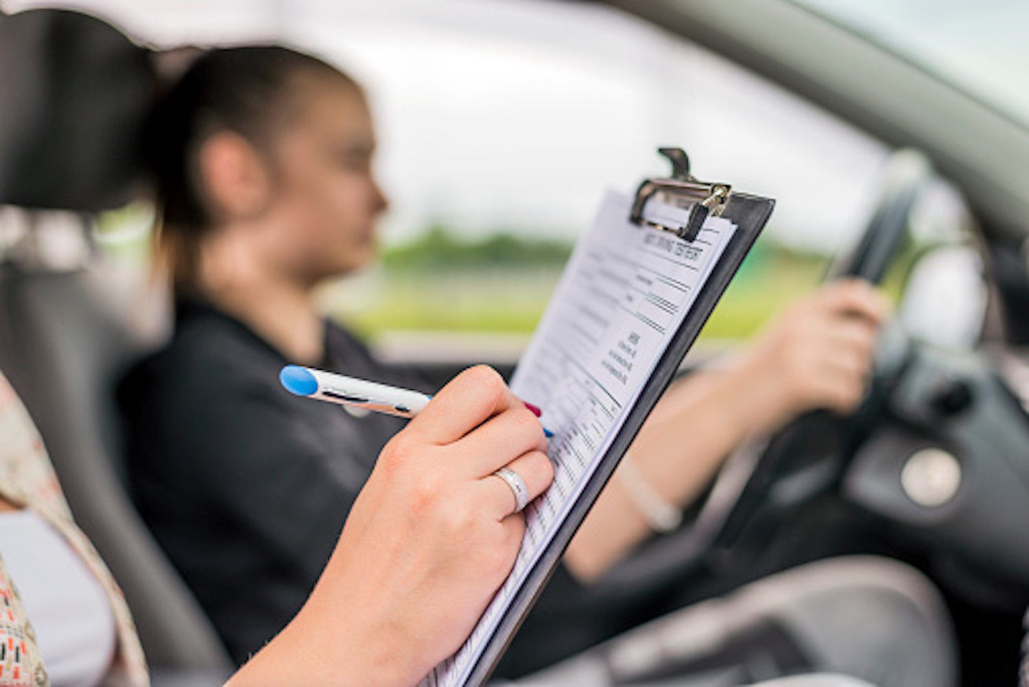 taking the driving exam